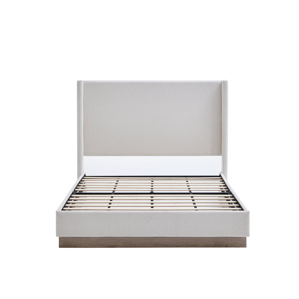 Hosford Upholstered Wingback Bed - Queen Size