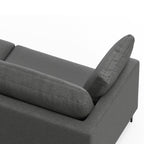 Ava 90 Inch Mid Century Sofa with Ottoman Set