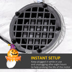 Outsunny 3.4ft Halloween Inflatables Window Sticker Ghost