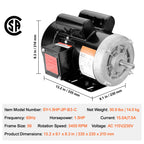 1.5HP Electric Motor 3450 RPM for Agricultural Machinery