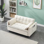 Modern Velvet Sofa Bed - 3 in 1 Convertible Loveseat