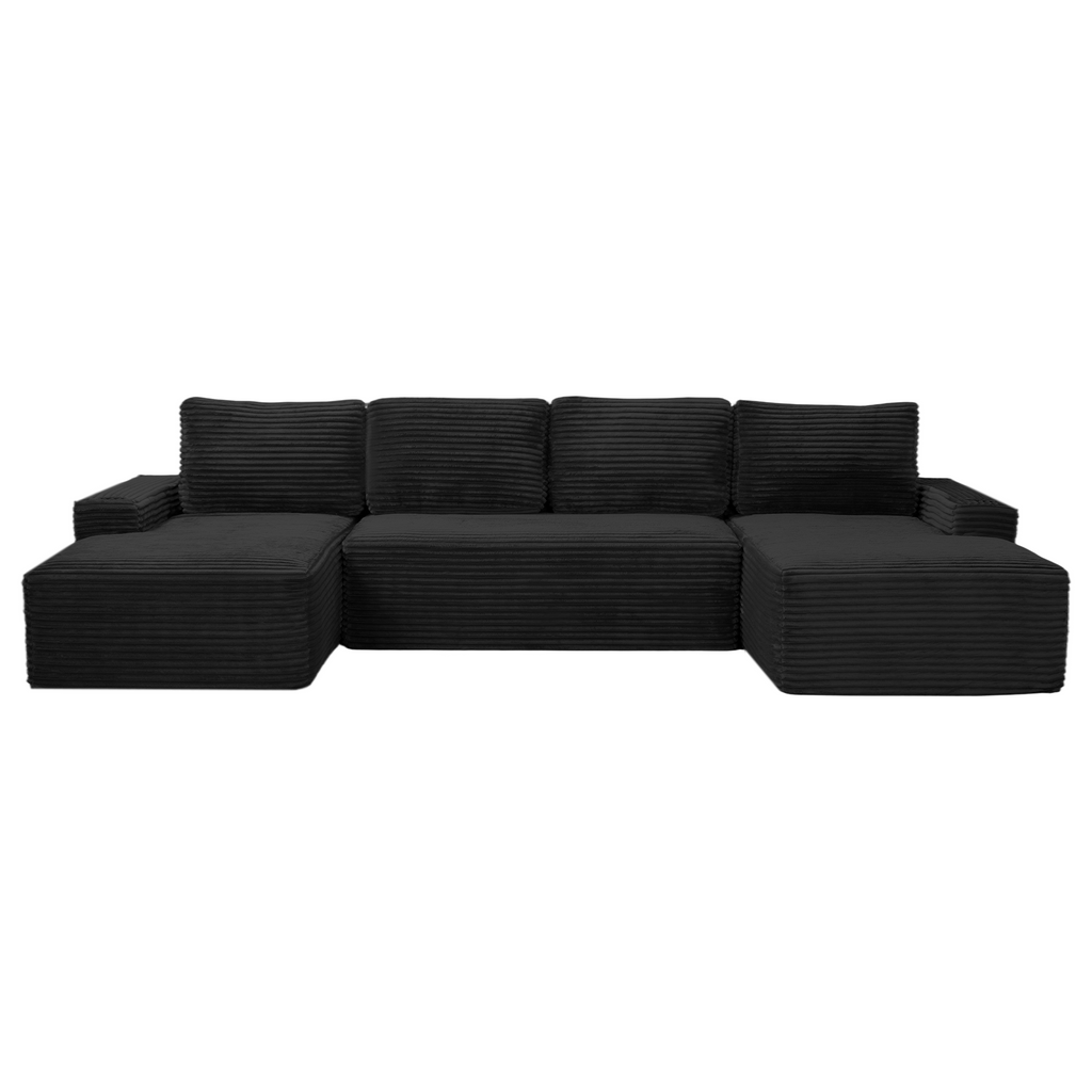 Compressible U-Shaped Sectional Sofa Set