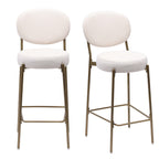 29'' Upholstered Bar Stools Velvet Counter Stool Set of 2
