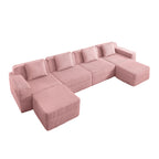 Modular 4 Seat U Shape Sectional Boneless Sofa