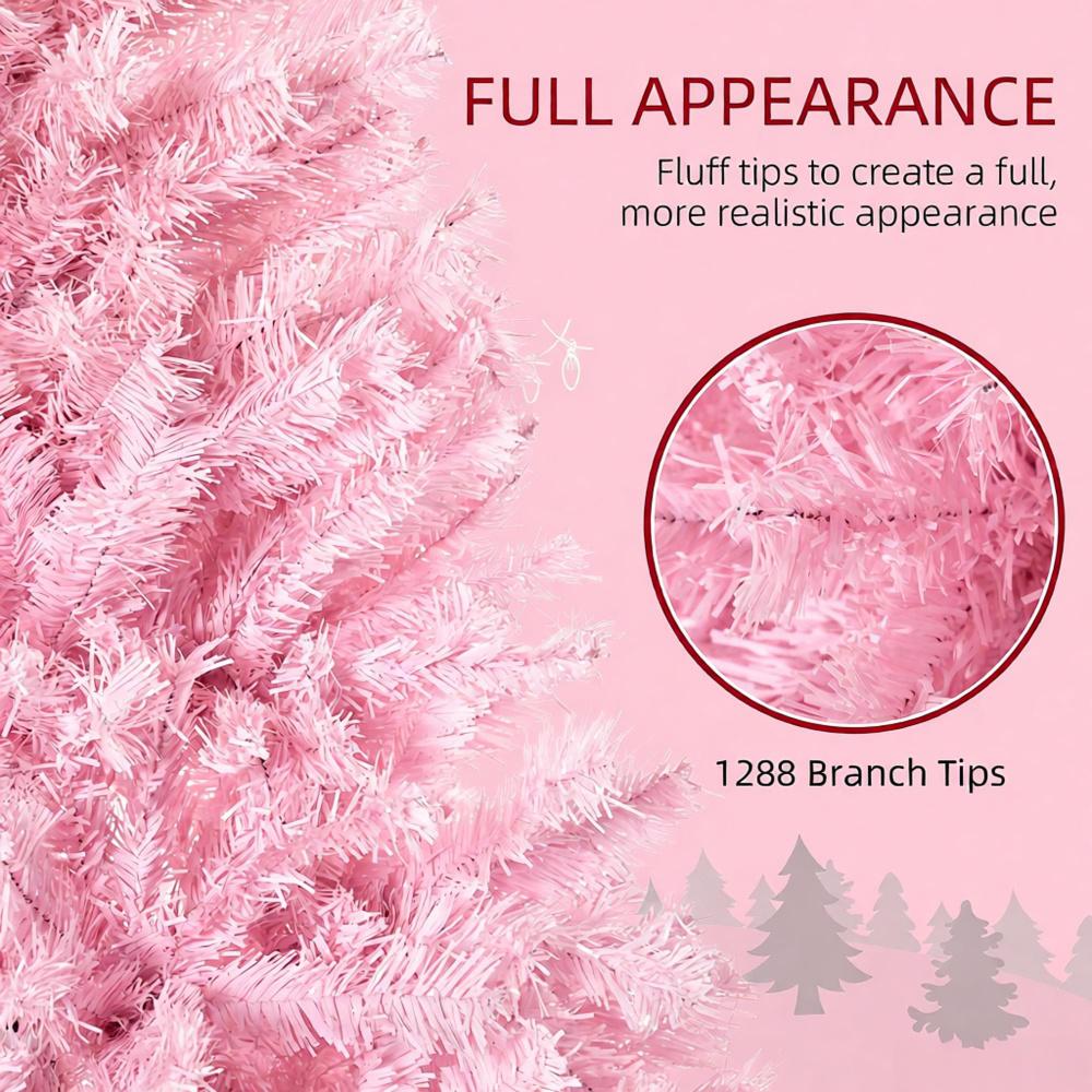 Artificial Pink Christmas Tree 7ft