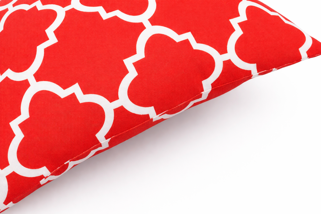 2 Pack Outdoor Pillow Covers - Red Trellis
