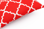 6 Pack Outdoor Pillow Covers - 18x18 Inch Red Trellis