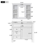 36" Bathroom Vanity with Medicine Cabinet