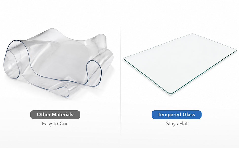Clear Tempered Glass Table Mat 20x32 Inch
