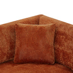 83.50" Modern Flared Arms Sofa (Caramel)