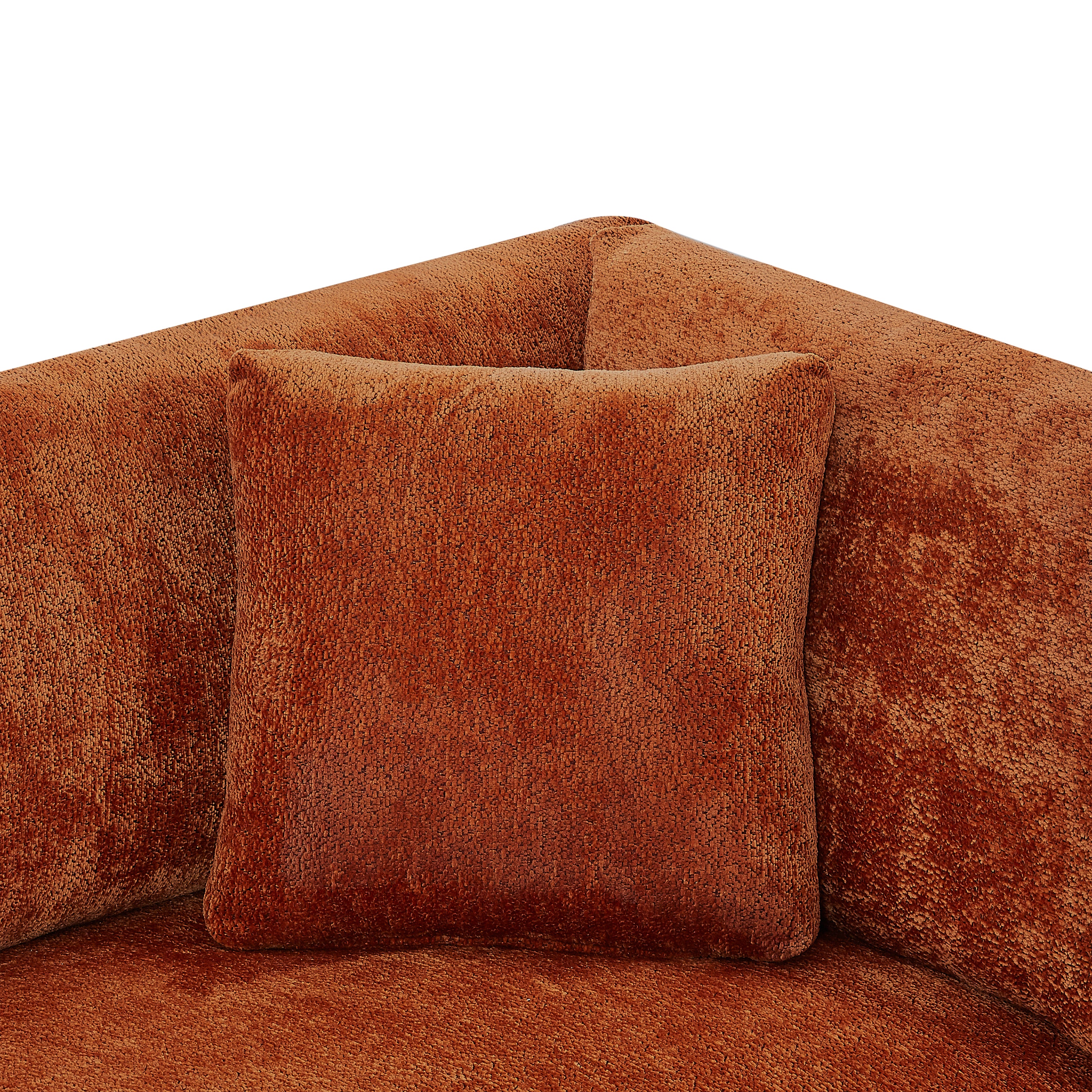 83.50" Modern Flared Arms Sofa (Caramel)