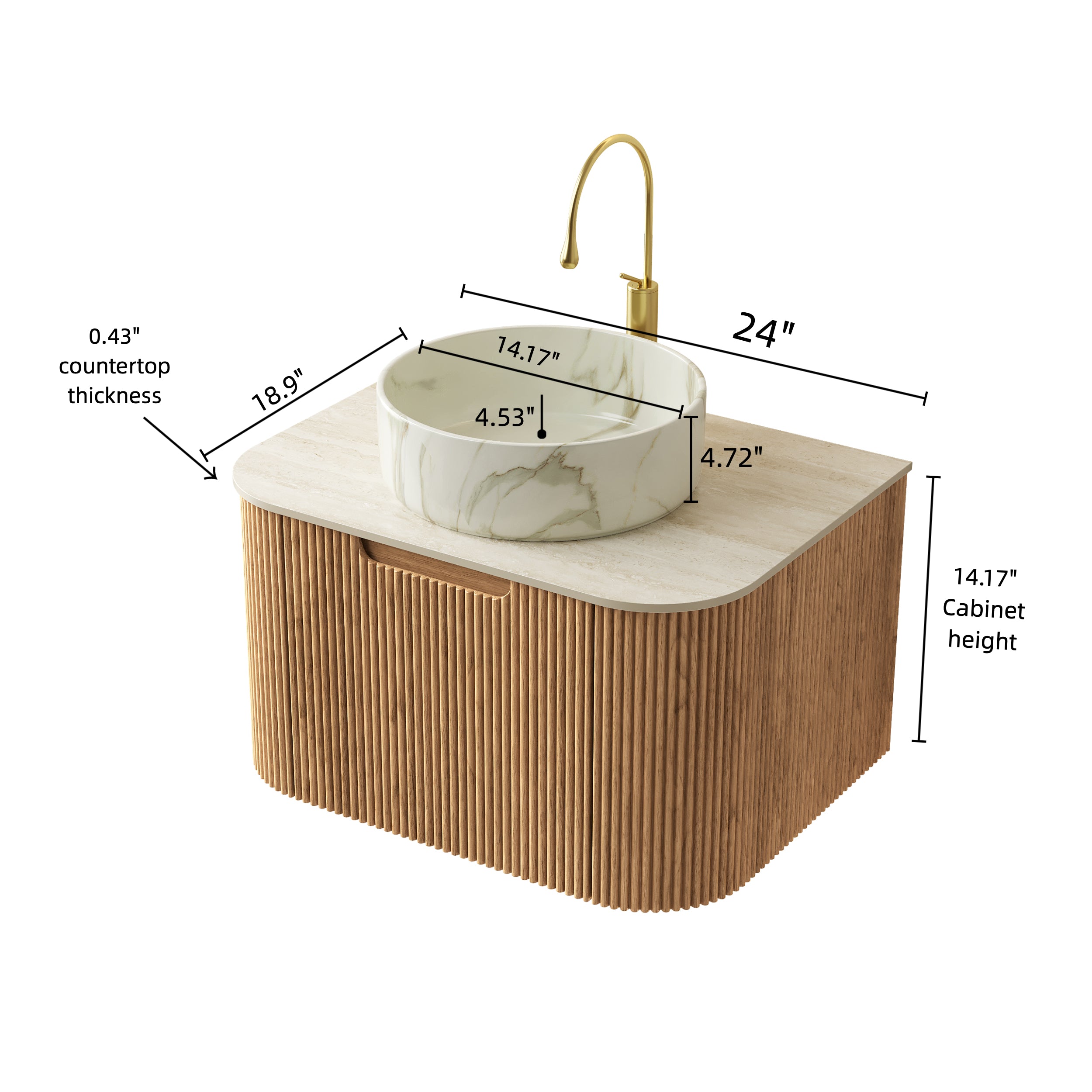 Dina 24" Bathroom Vanity & Sink