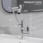 Chrome Bathroom Sink Faucet with Spray Function
