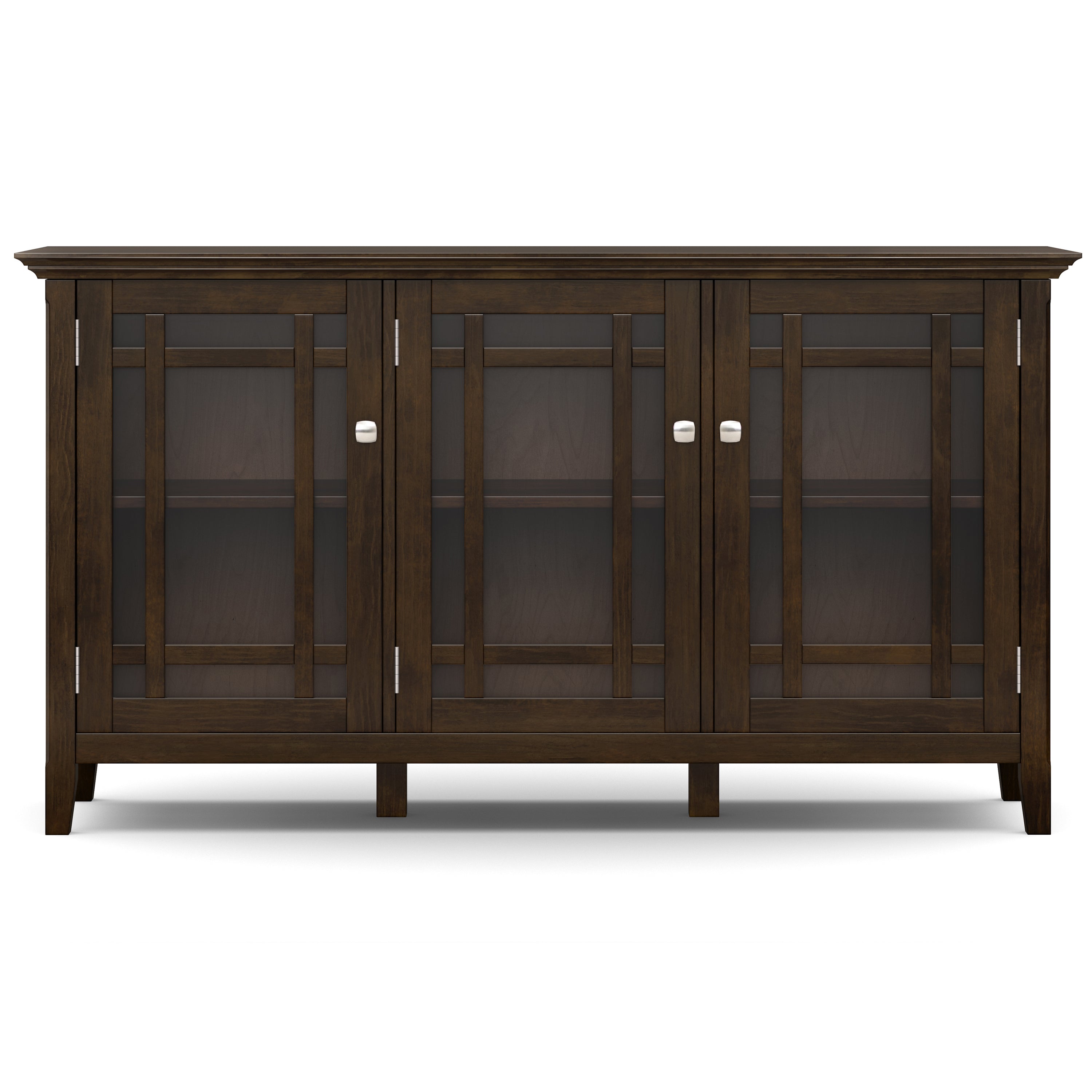 Bedford 62 inch Wide Solid Wood Wide Storage Cabinet in Dark Tobacco
