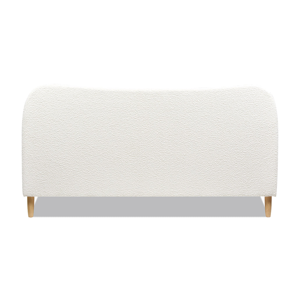 Roman Curved Headboard Upholstered Platform Bed, King