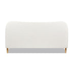 Roman Curved Headboard Upholstered Platform Bed, King
