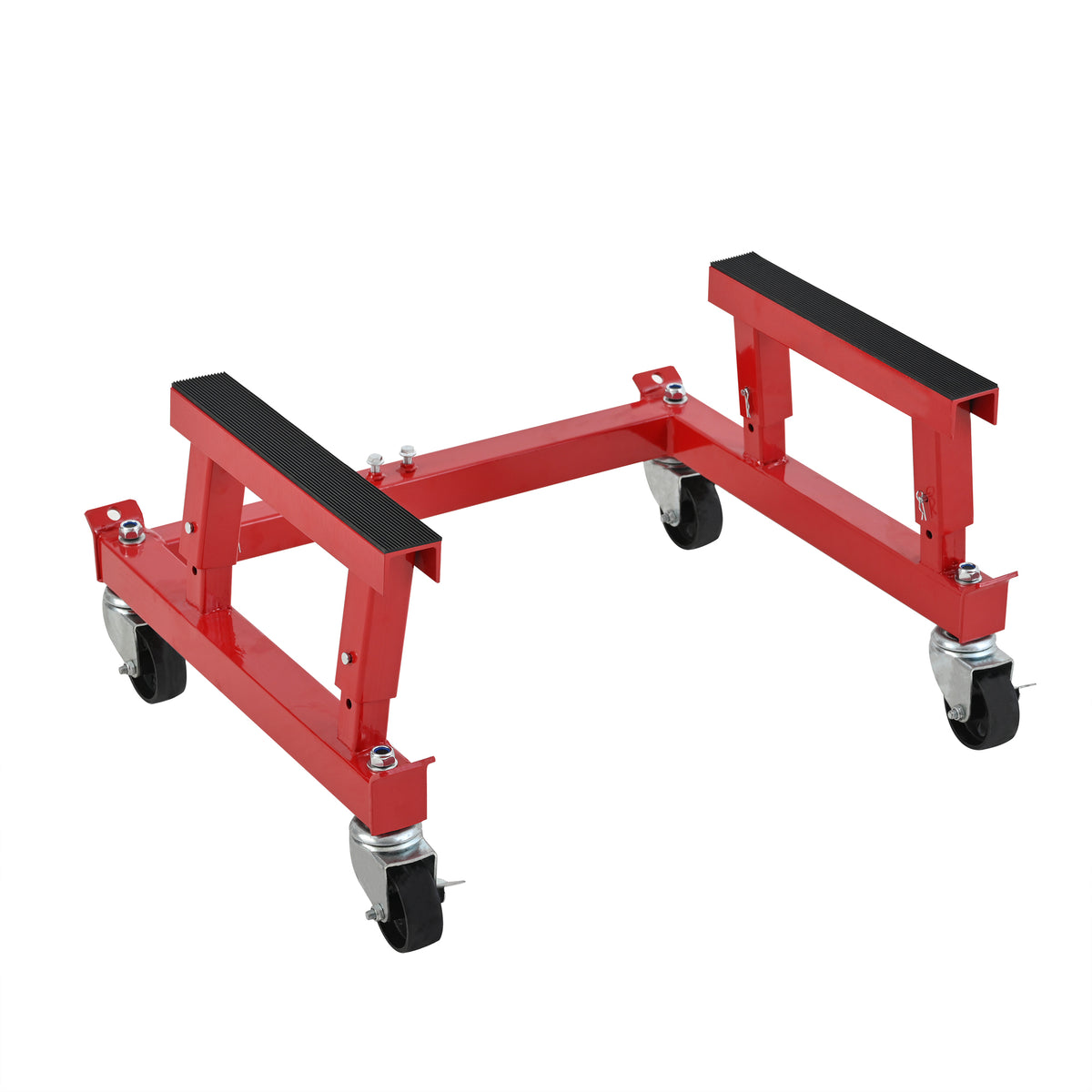 ATV Motorcycle Engine Cradle Dolly, Heavy Duty Iron Frame, Red
