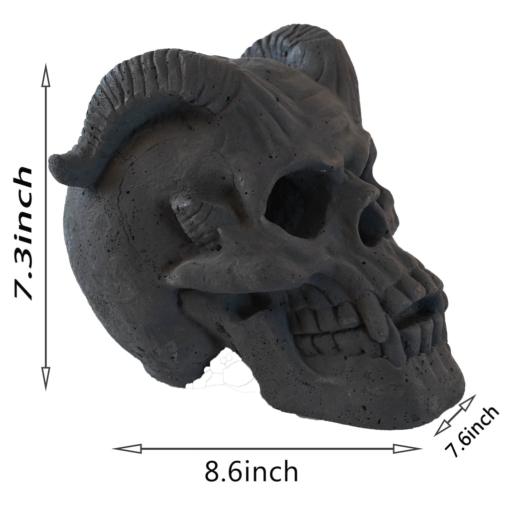 Human Skull Fire Pit Gas Log