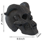Human Skull Fire Pit Gas Log