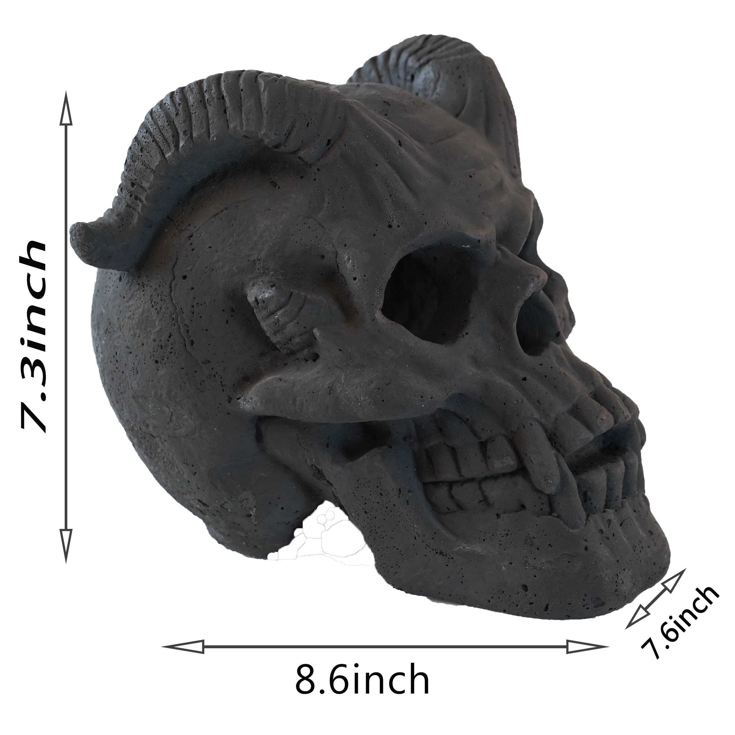 Human Skull Fire Pit Gas Log