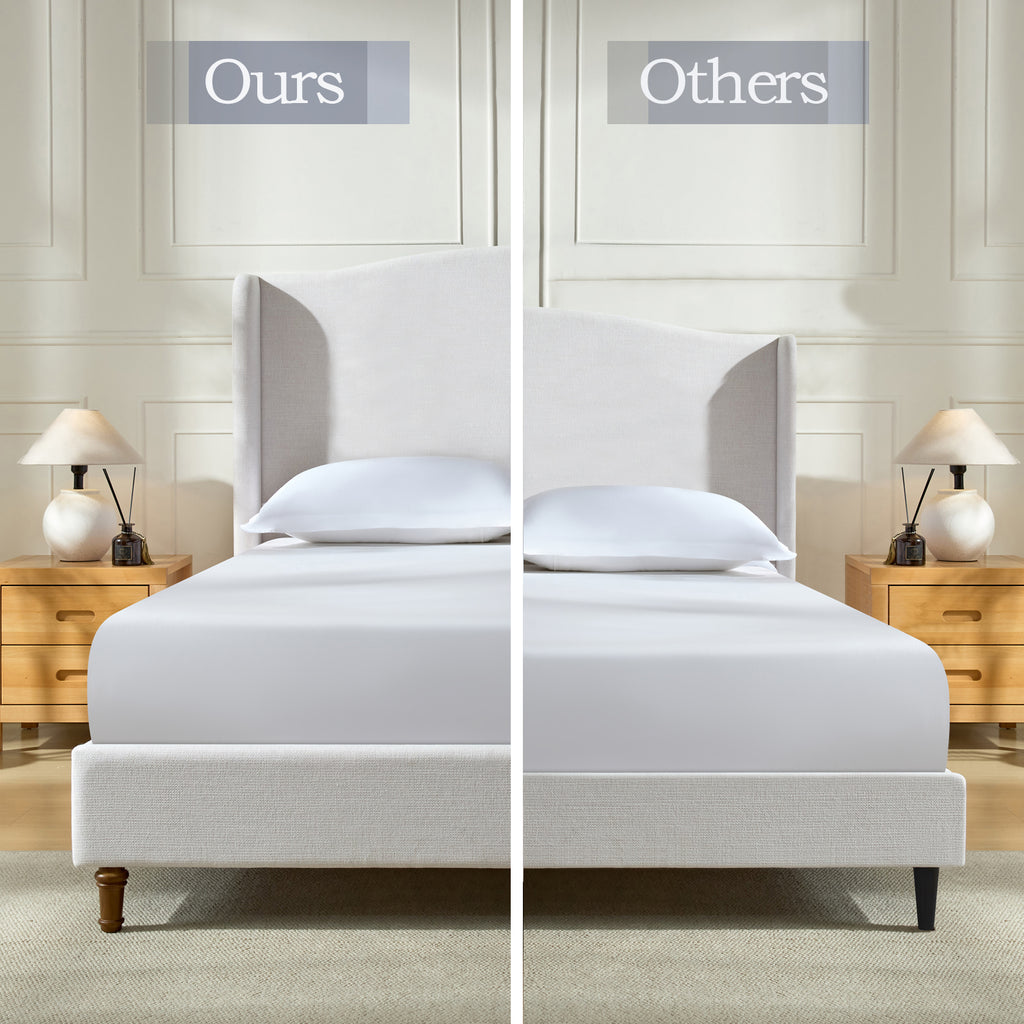 Hannah Upholstered Wingback Bed Size King
