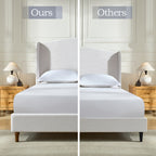 Hannah Upholstered Wingback Bed Size King