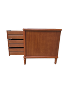 End Table - Rattan Narrow Side Table with 3 Drawers