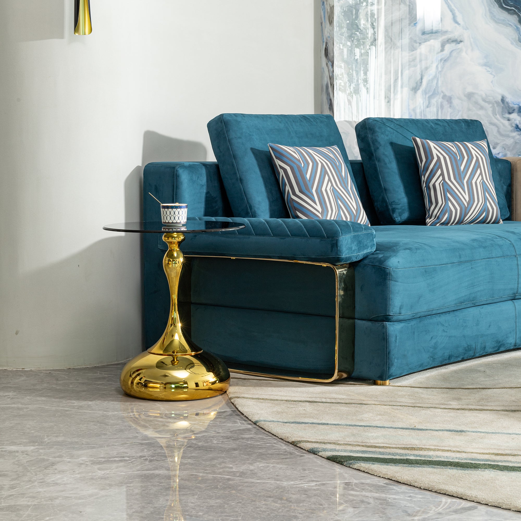 Small Round Side Table for Small Space