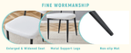 White Minimalist Ergonomic Dining Chair Set of 4