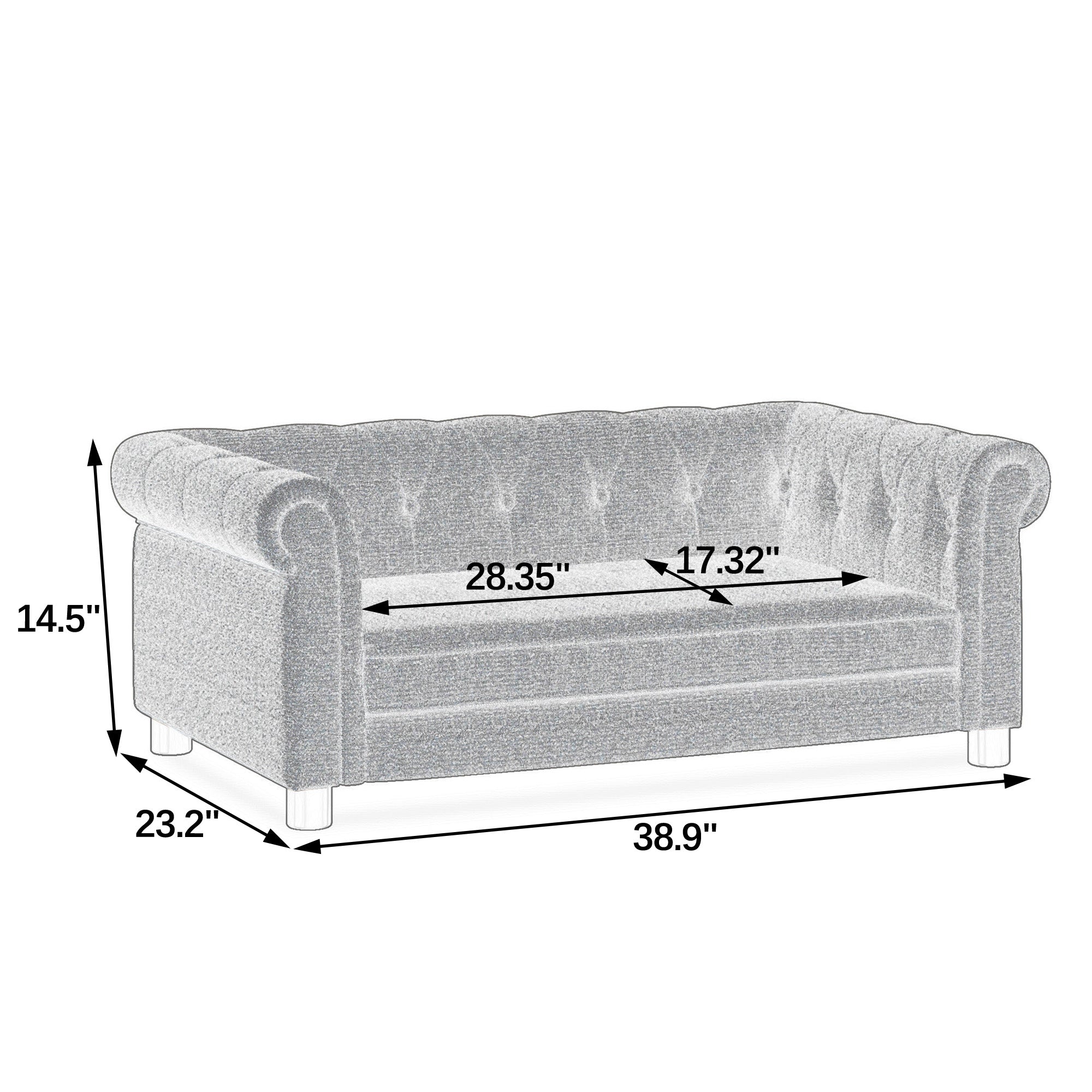 Elegant Rectangular Pet Bed for Small and Medium Dogs