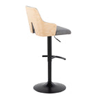 Contemporary Adjustable Barstool with Swivel