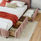 King Size Upholstered Bed Frame with Storage