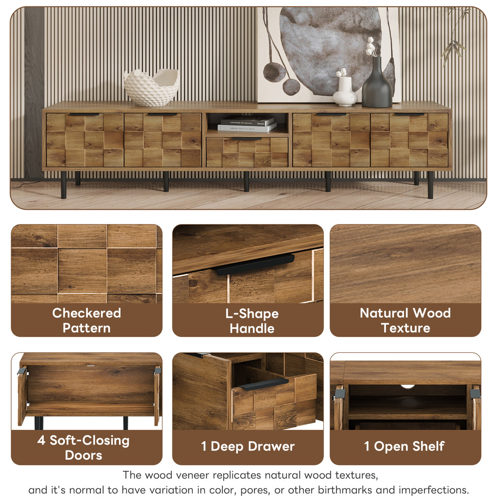 78" TV Stand for 85" 75" 65" Inch TV