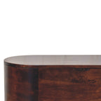 Solid Wood Light Rounded Lid-up Blanket Box