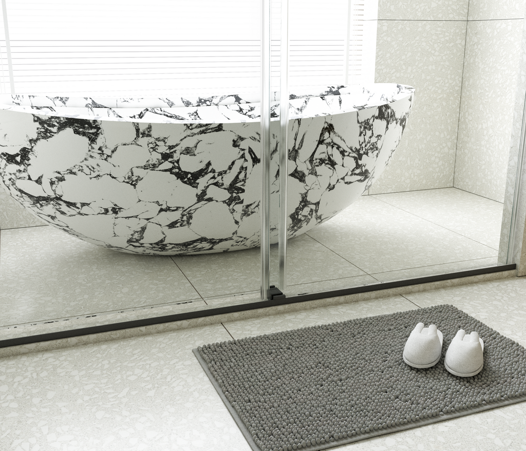 Frameless Double Sliding Soft-Close Shower Door - Matte