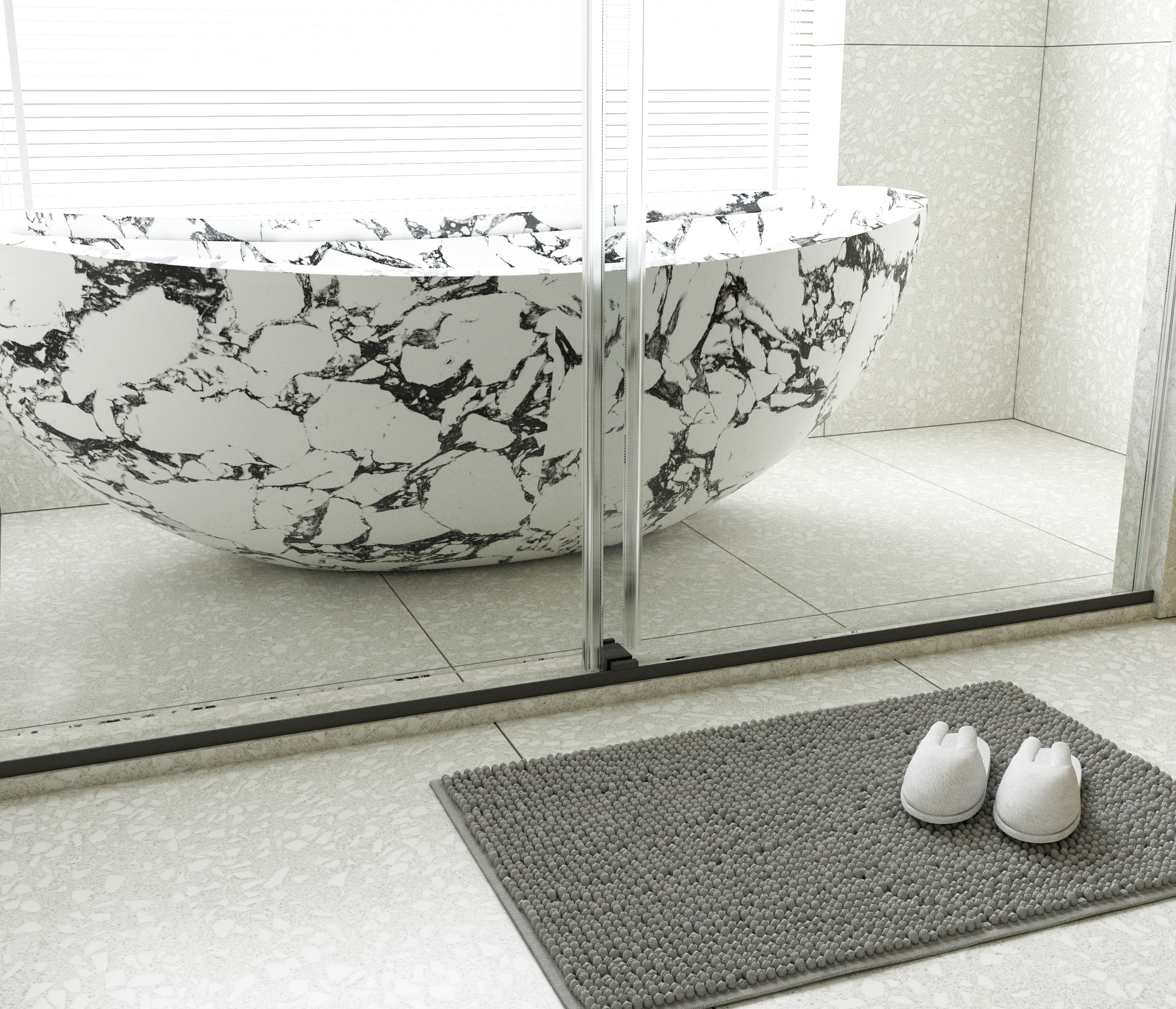 Frameless Double Sliding Soft-Close Shower Door - Matte