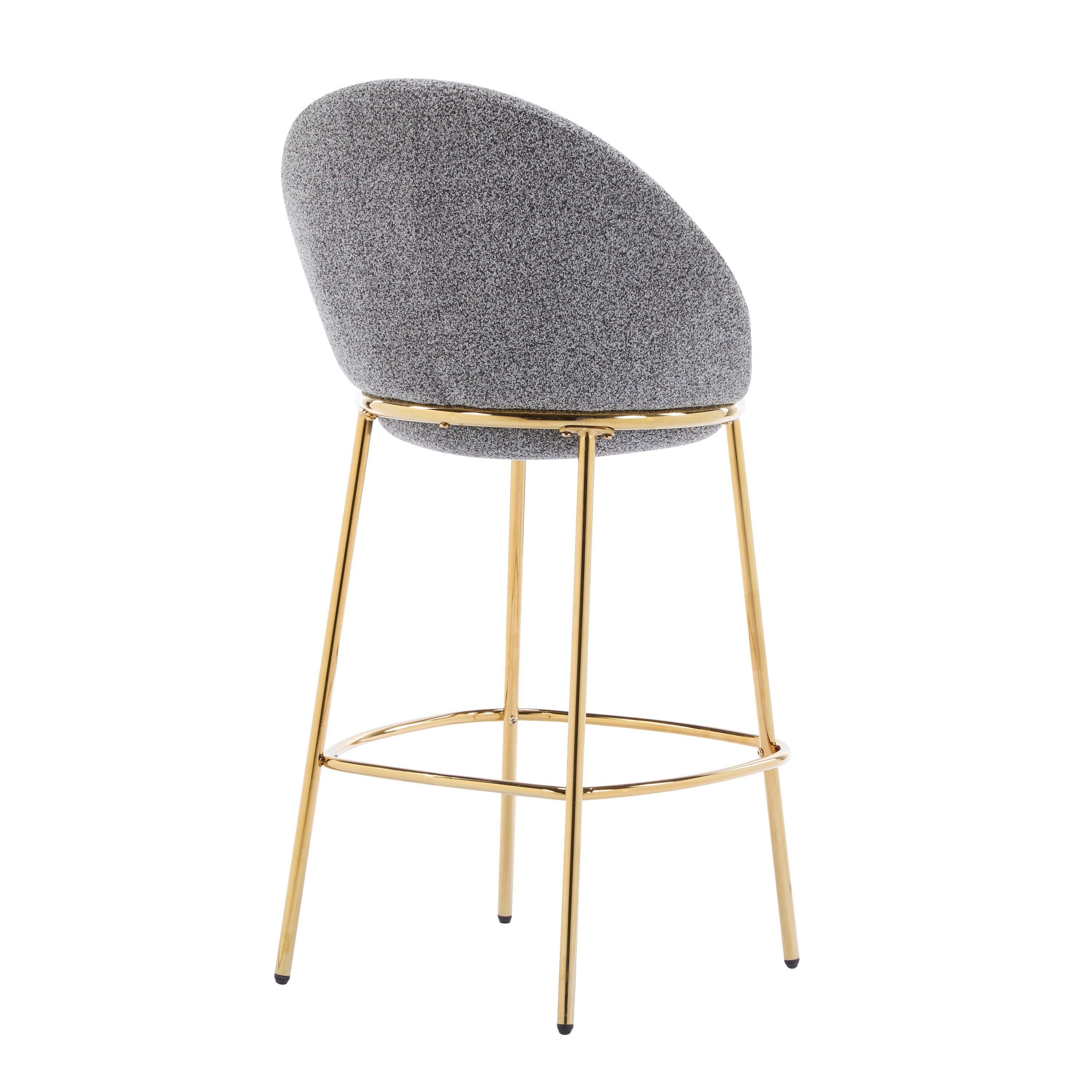 Celano Indoor Metal Upholstered Barstool Set of 2