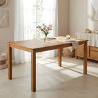 TOPMAX Patio Wooden Dining Table, Outdoor 67"L Rectangular Table
