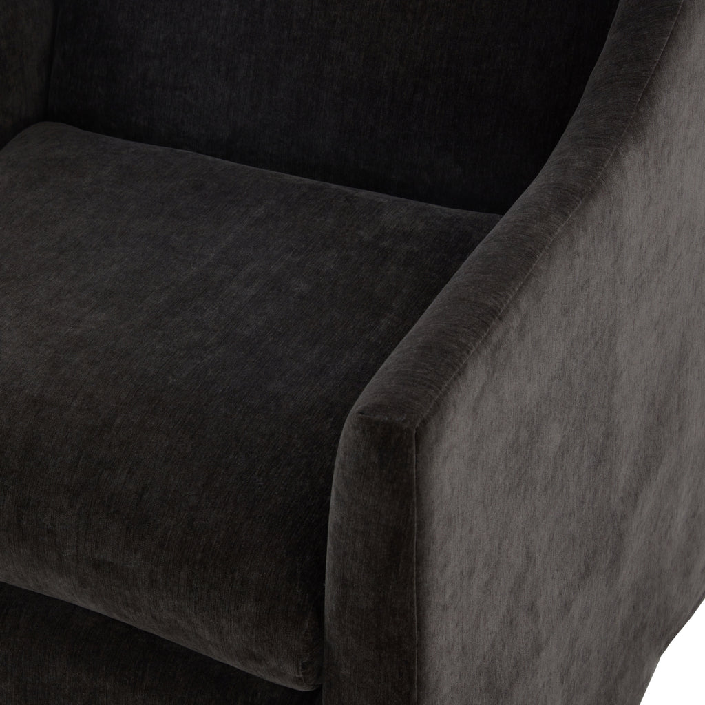 Luisa Skirted Swivel Accent Chair - Mink