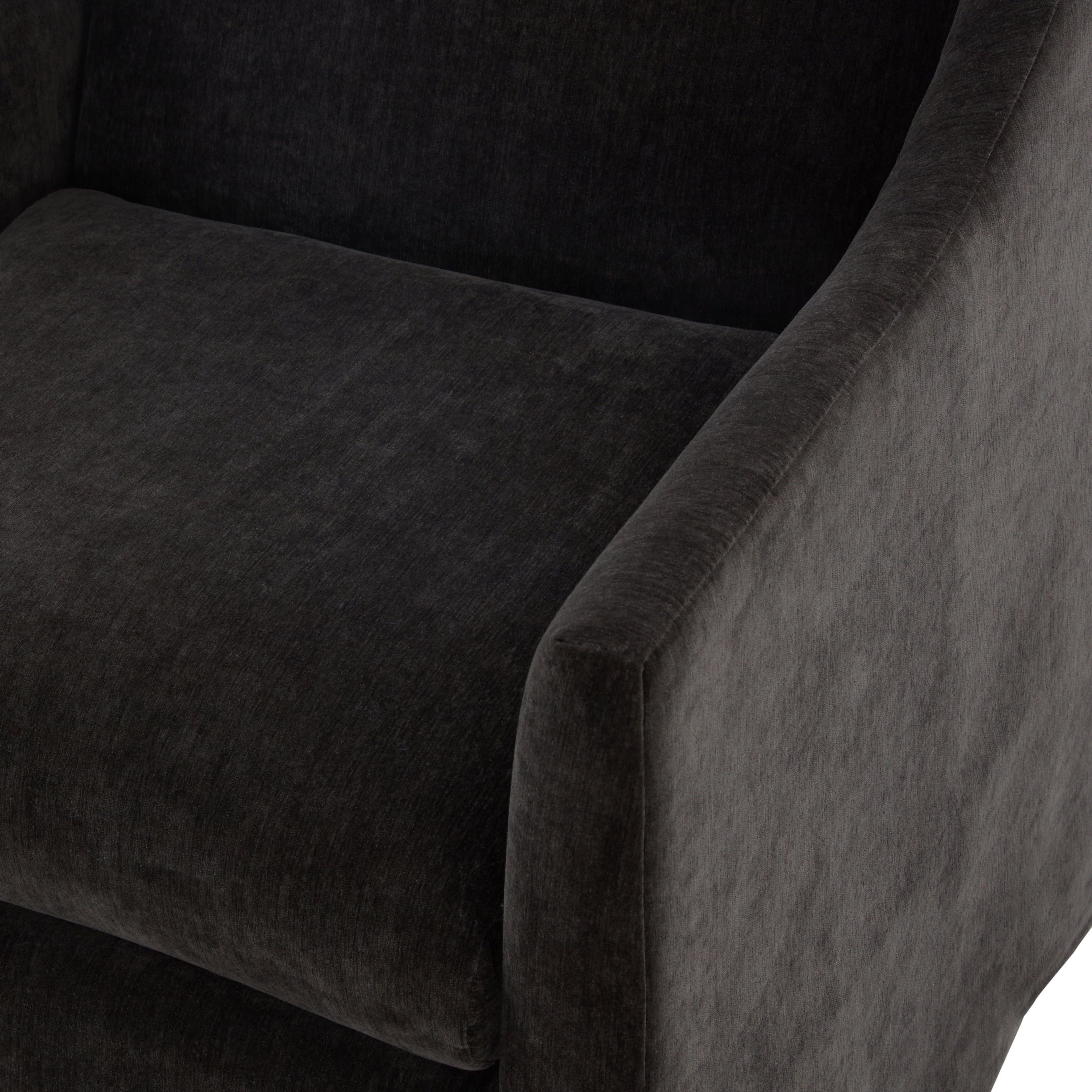 Luisa Skirted Swivel Accent Chair - Mink