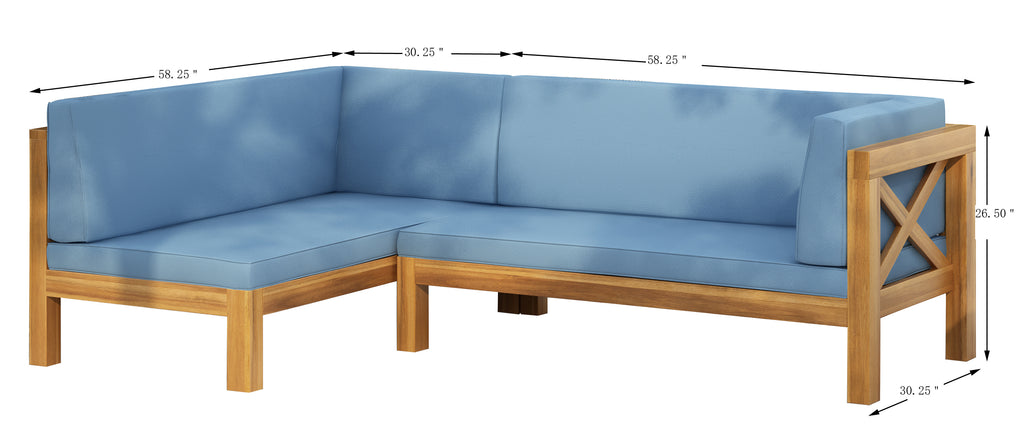 Brava X-Back Right Corner Bench Set of 2