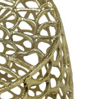 Aluminum Drum End Table with Intricate Design – Gold