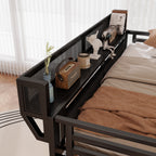 Full Size Loft Bed with Charging Station