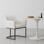 Serena Metal Vegan Leather Armchair