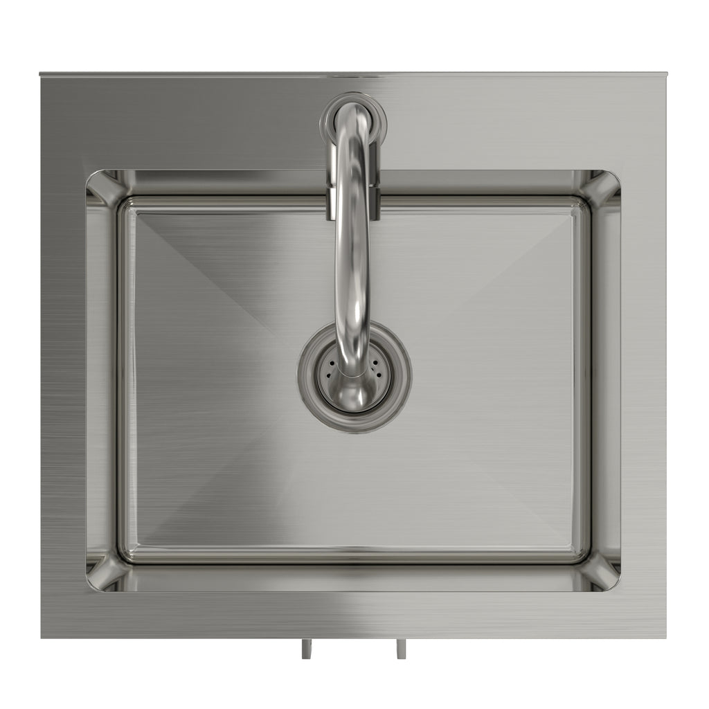 Modern Wide Shaker All-In-One 20-Inch Laundry Utility Sink and Cabinet