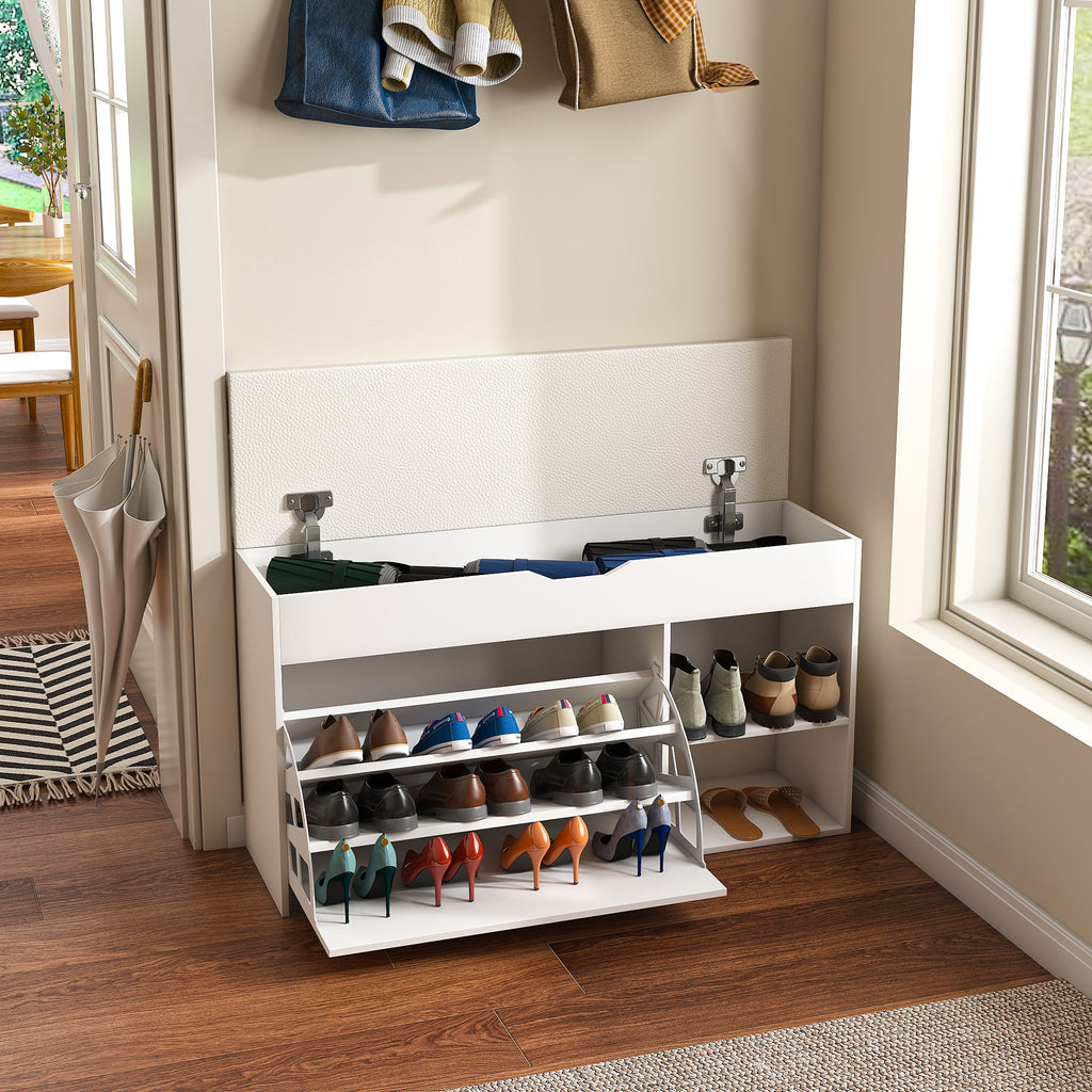 Entryway Bench with Shoe Storage