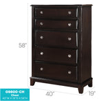 Ashford G9800-CH Chest in Cappuccino