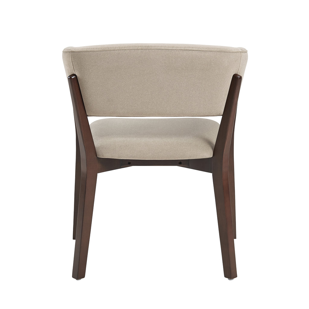 Blake Wood Faux Mohair Armchair