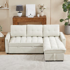 71.3" Reclining Sofa Bed with USB Ports – L-Shaped Sectional