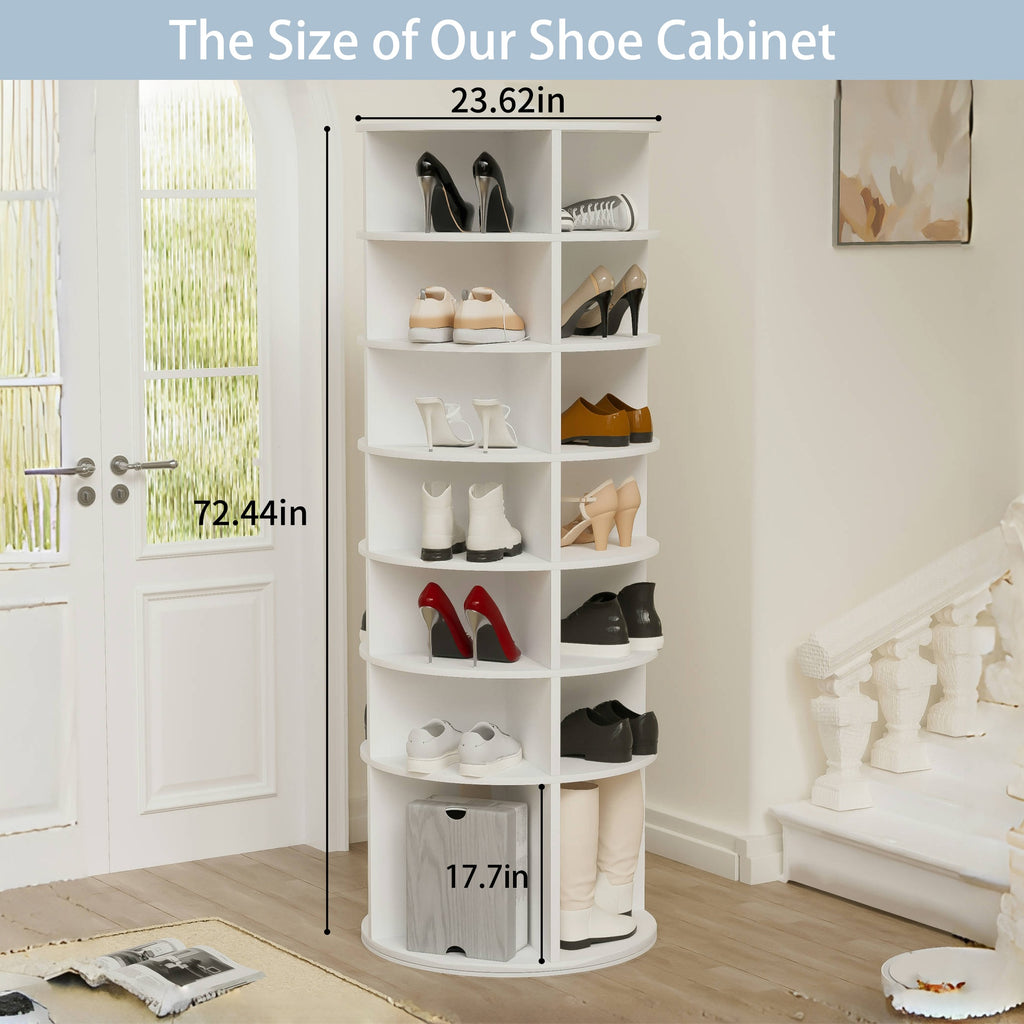 7-Tier Rotating Shoe Rack Tower